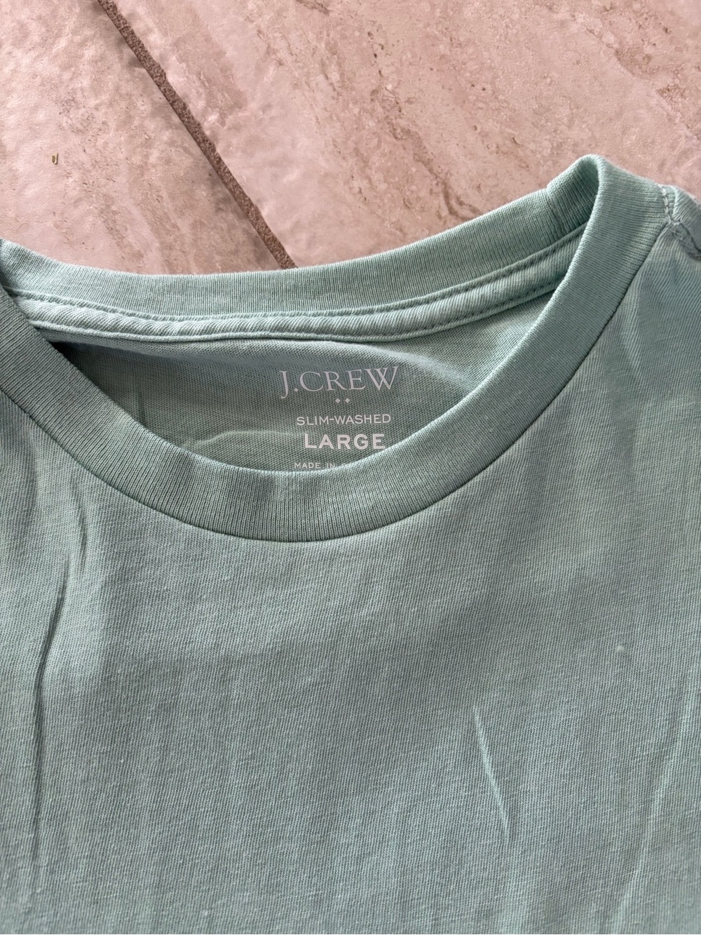 J. Crew Men's Slim-Washed Crewneck Tee in Sage